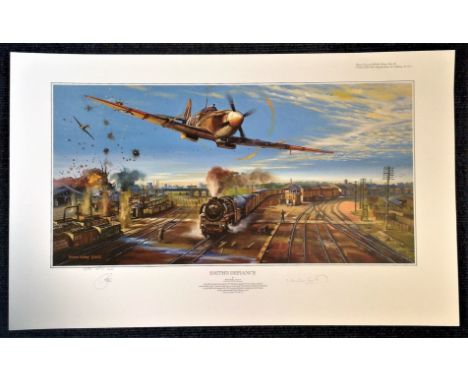 Robert Bailey Smiths Defiance Artist Proof Edition, signed by Ian Smith, GCLM, ID, the print shows Lt. Ian Smith of 237 (Rhod