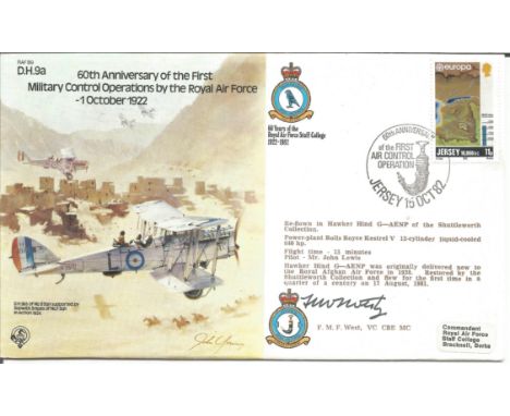 WW1 Royal Flying Corp pilot Air Commodore F M F West VC CBE MC, on 8th November 1918 West was awarded the Victoria Cross for 