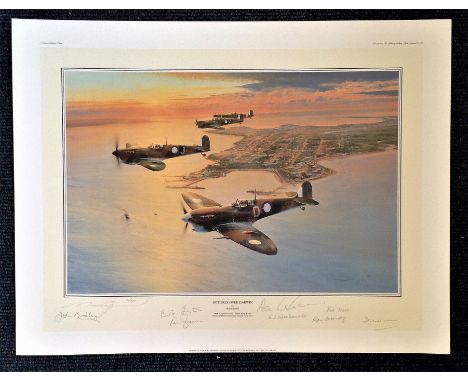 Robert Taylor Spitfires over Darwin, this is the rarer Commanding Officers Edition with 8 signatures (not just four as on the