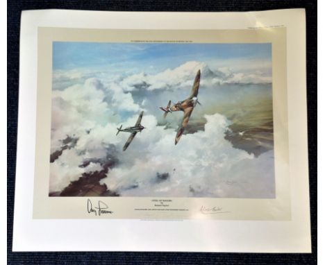 Rare Robert Taylor Duel of Eagles signed in pen by Douglas Bader &amp; Adolf Galland, released in 1980, restricted issue of 1