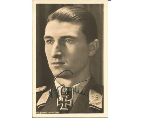 Rare WW2 Luftwaffe Ace Major Walter Nowotny (7th December 1920 KIA 8th November 1944), Knights Cross of the Iron Cross with O