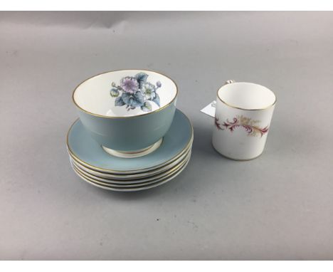 ROYAL WORCESTER 'WOODLANDS' COFFEE SERVICE, including sugar and cream, along with a Tuscan 'Landringham' part coffee service