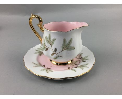 ROYAL ALBERT 'BRAEMAR' PATTERN TEA SERVICE, comprising six trios, cream, sugar and sandwich plate