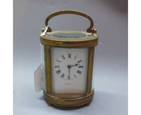 An early 20th century French carriage clock. H.11.5cm 