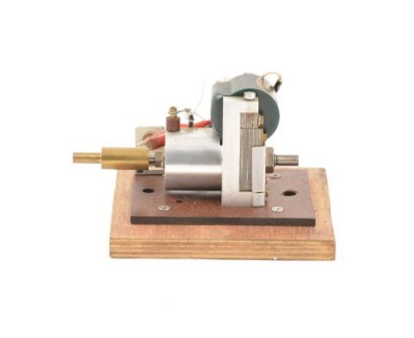 Home built Petrol engine MAGNETO mounted on test rig with 4 spare spark plugs.