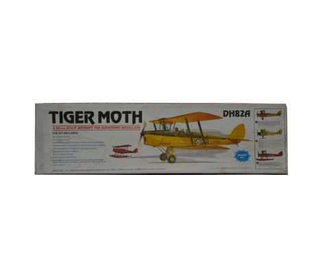 TIGER MOTH part built kit with an O/S SURPASS F/S 91 engine no N/V/A.