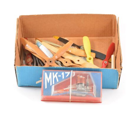 MK17 1.5cc diesel NIB, Collection of 20 props some hand tools.