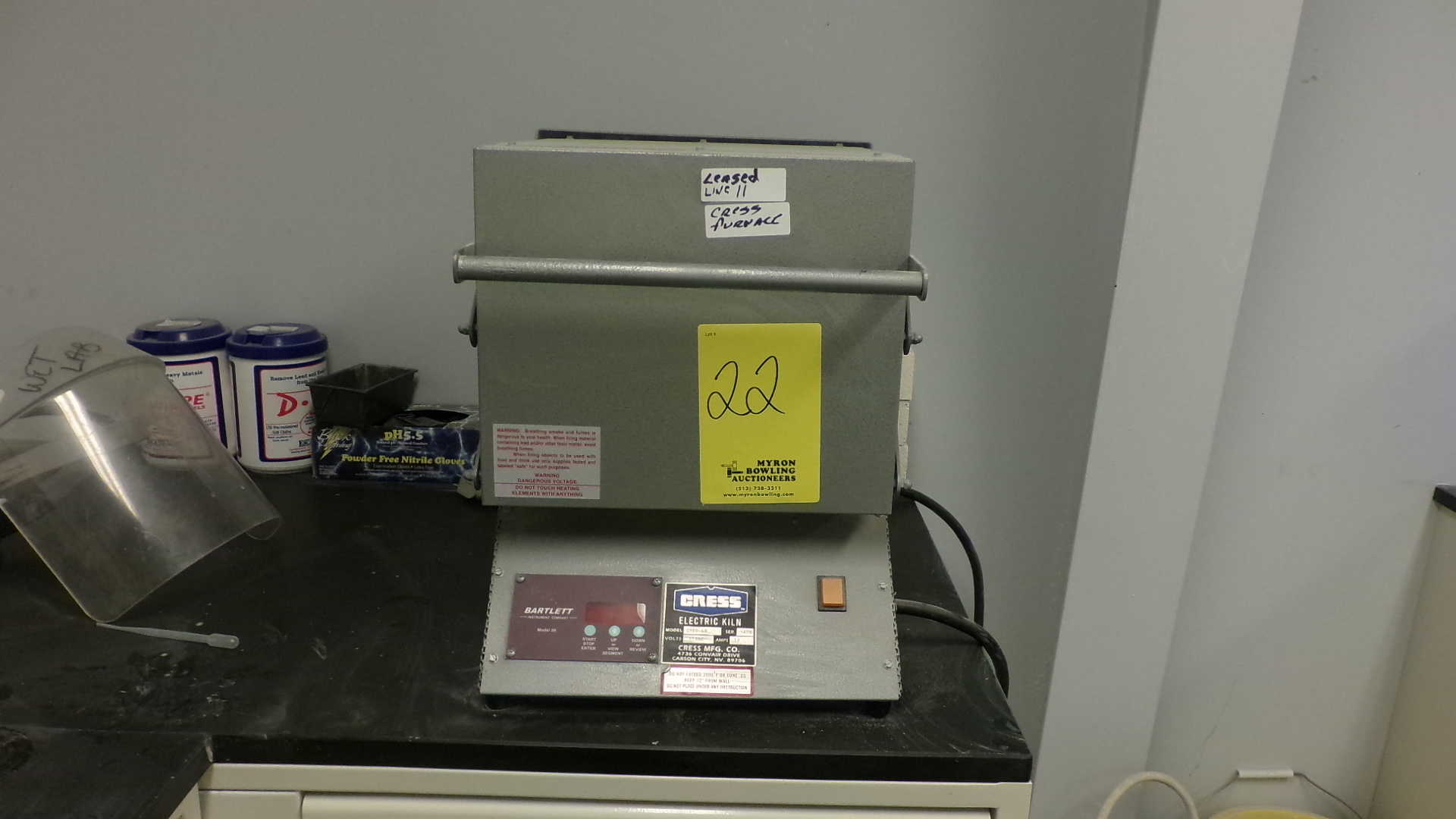 CRESS ELECTRIC KILN FURNACE, MODEL C1006B, S/N 1410, 115AC VOLTS, 12 AMPS