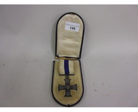 Unnamed Military Cross medal in original box (at fault), together with a state certified Midwife medal to C.J. Lewis 39698, d