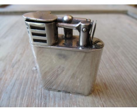 Dunhill ' Unique ' London silver mounted sports lighter (no case), 2.25ins highCase in good clean condition with clear marks,