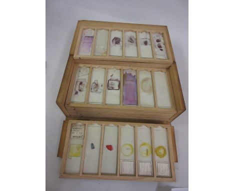 Box containing a quantity of various 'zoology' and 'histology' microscope slides 