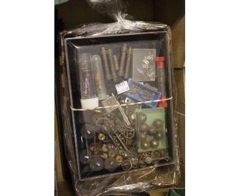 Quantity of mainly early to mid 20th Century clock parts, glasses and weights 