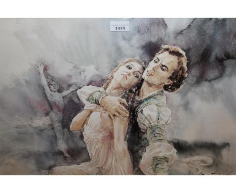 Gordon King, signed colour print, ' Nureyev the Legend ' No. 157 of 295 