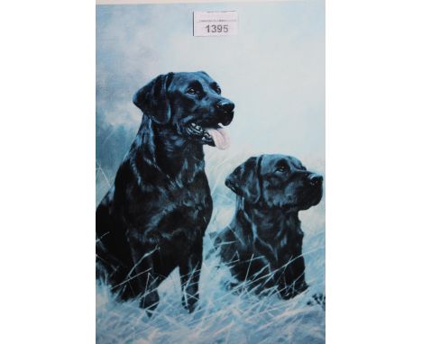 Caesar Smith, signed coloured print, bridle path, signed coloured print of gun dogs, Paul Hart, signed coloured print ' Plump