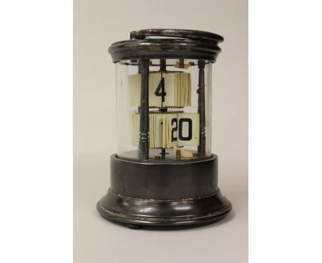 Steel cased wind-up ' Flick ' clock (at fault) 