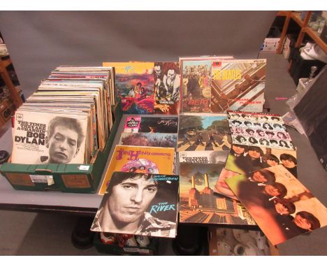 Large collection of vinyl long playing records including Jimmy Hendrix, The Beatles, The Rolling Stones and Pink Floyd160 alb