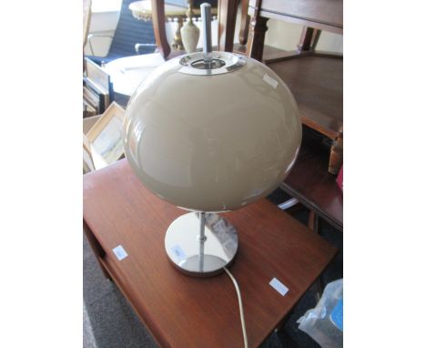 20th Century chrome table lamp with shaped Perspex shade 