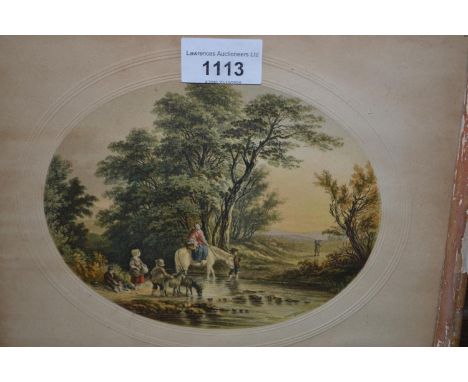 Group of three various Le Blond prints, framed Baxter print and a group of ten miniature Baxter prints in a single frame 