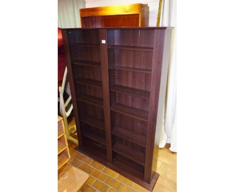 TWO MIXED BOOKCASES. Pine bookcase with five shelves 111 x 159cm and a modern twelve shelf bookcase 79 x 183cm