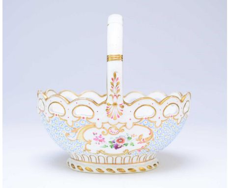 A scarce H&amp;R Daniel basketcirca 1830of single-handled form in a pattern similar to teaware pattern 4630, the mayflower ba