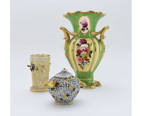 H&amp;R Daniel - A small group of ornamentalscomprising a small 'Mayflower' jar and cover, circa 1830, probably from a standi