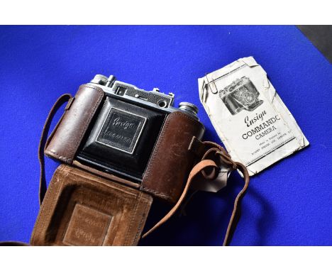 Camera - Vintage Ensign Commando Camera was made in 1945 - A dual format camera taking either 12 or 16 exposures on A120 film