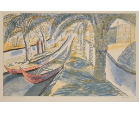 •EDWARD BAWDEN (1903-1989) 'Among the Marsh Arabs' signed, titled and numbered 72/75 in pencil to the margin, limited edition
