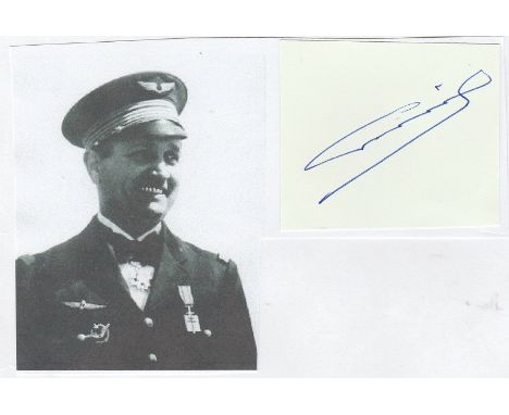 Signature of Commandant James Denis DFC Armee de lAir fighter ace who escaped from France and fought on with the Free French 