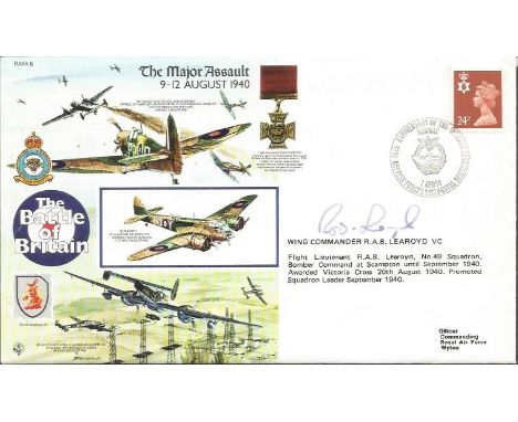 Wg Comm R Learoyd signed 50th ann Battle of Britain Major Assault RAF cover RAFA5. Good condition. All signed items will come