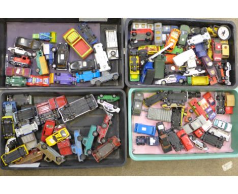 A collection of Corgi, Matchbox, Lone Star and other die-cast model vehicles, playworn 