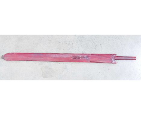 An African Maasai sword in leather scabbard 