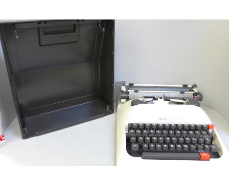 An Olivetti Lettera 12 portable typewriter 