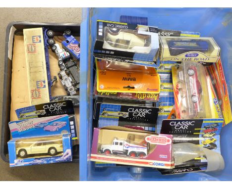 A collection of die-cast model vehicles, majority boxed 