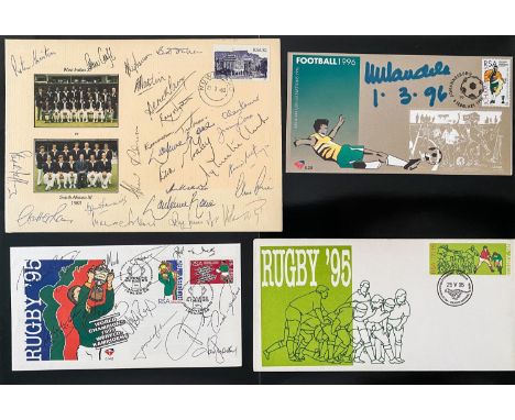 Four magnificent Covers - the first includes signatures of Graeme Pollock, Ray Jennings, Clive Rice, Jimmy Cook, Garth le Rou