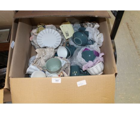 Poole Blue Glazed Part Tea Service and a Windsor Part Tea Service (A/F)