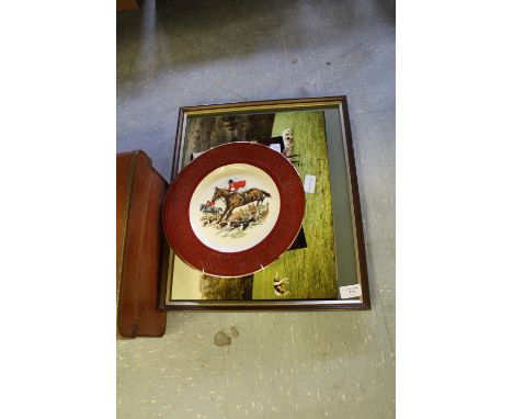 4 Ullswater Hunt photos and 2 hunting theme plates