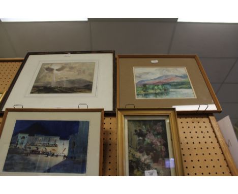 Watercolour of Callander Crags - J K Maxton &amp; Scottish Watercolour - Lofthouse