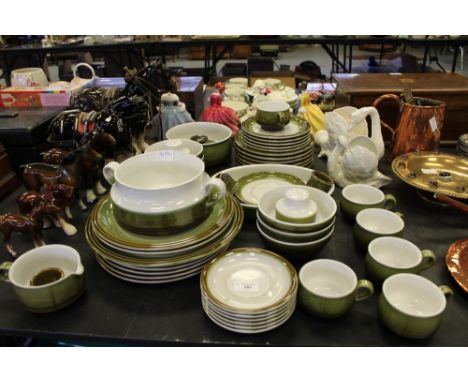 Green Denby tea service
