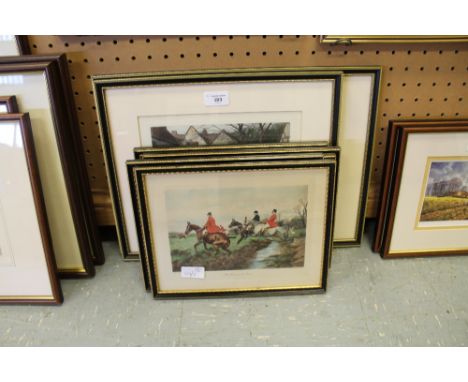 After George Wright - 6 Hunting Prints & Coaching Prints