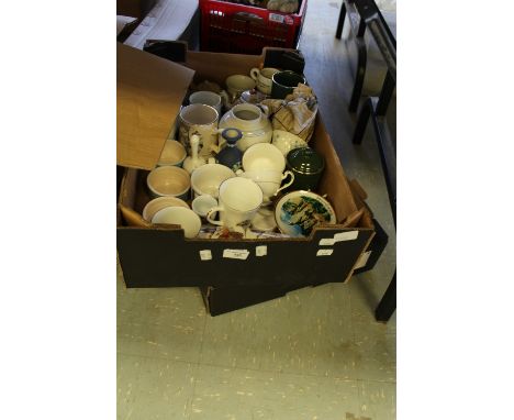 Royal Doulton 'Cascade' part tea service and other china including Sylvac, Paragon and Wedgwood (2 boxes)