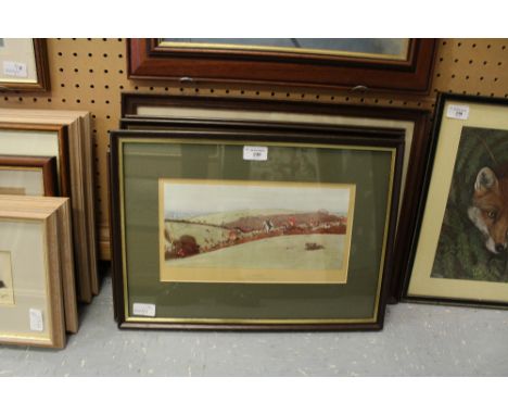 After Cecil Aldin - 5 Hunting Prints - one signed and numbered