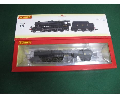 A Hornby "OO" Gauge #R3565 2-8-0 Class 8F Locomotive and Tender, R/No 8035, LMS black, DCC ready boxed.