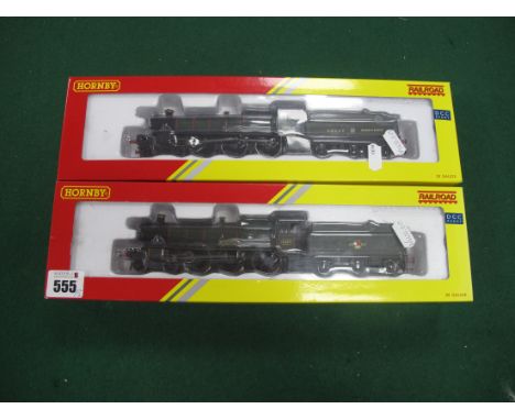 Two Hornby "OO"Gauge/4mm Hall Class 4-6-0 Steam Locomotives with Six Wheel Tenders, DCC ready Ref No R3170 GWR green R/No 490