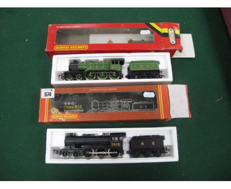 Two Hornby "OO" Gauge Locomotives and Tenders, comprising of #R866 Class B12/13 4-6-0 locomotive, R/No 8509. LNER green, Clas