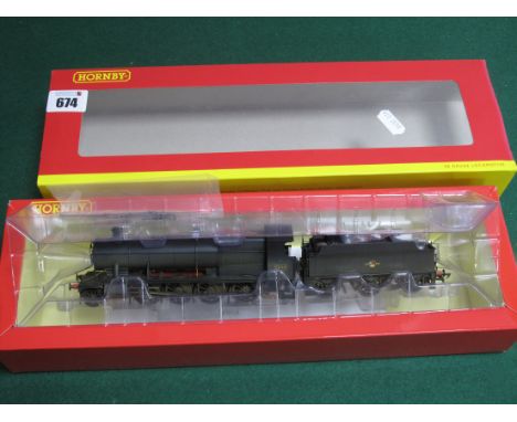 A Hornby Ref No R3005 "OO" Gauge/4mm Class 28XX 2-8-0 Steam Locomotive with Six Wheel Tender, BR black R/No 2845, weathered e