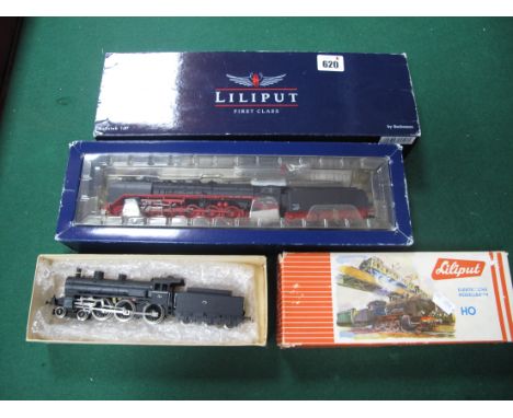 A Liliput "HO"Gauge Ref No L104591 Class BR45 2-10-2 Steam Locomotive and Ten Wheel Tender, overall black livery R/No 45011, 