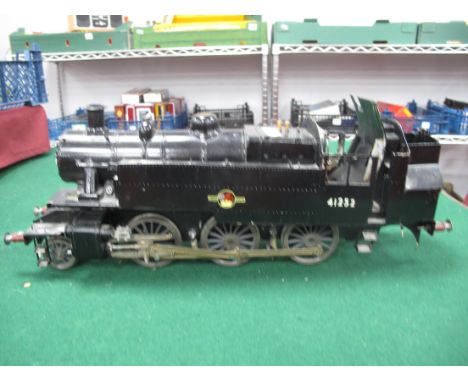 A Kit Built Gauge One 2-6-2 Steam Tank Locomotive, BR black R/No 41252 missing motor, small parts (assortment of items in pol
