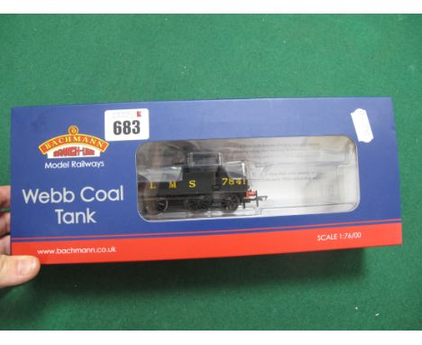 A Bachmann "OO"Gauge/4mm Ref No 35-051 0-6-2 Webb Coal Tank Steam Locomotive, LMS black R/No 7841 (18 DCC), very good, very g
