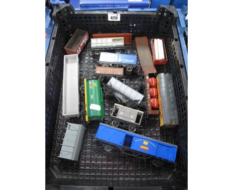 Fifteen Items of "OO" Gauge/4mm Unboxed Rolling Stock, tank wagon Watneys three barrel wagon, box vans, hopper etc (good).