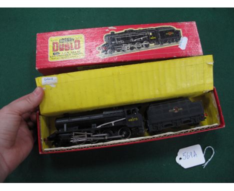 A Hornby "OO"Gauge/4mm Ref No 2224 Two Rail Class 8F 2-8-0 Steam Locomotive with Six wheel Tender, BR black R/No 48073, good 
